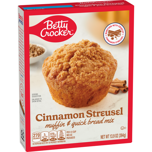 Doughs, Gelatins & Bake Mixes Betty Crocker Cinnamon Streusel Muffin/Bread Mix hero