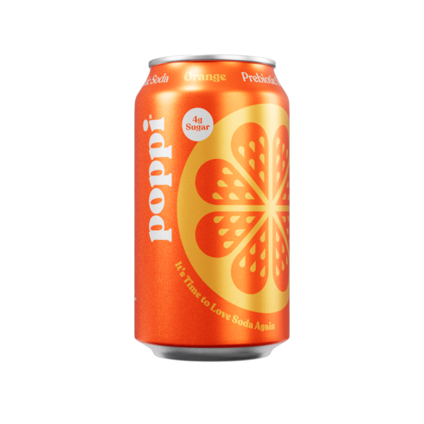 Poppi Prebiotic Soda, Orange hero