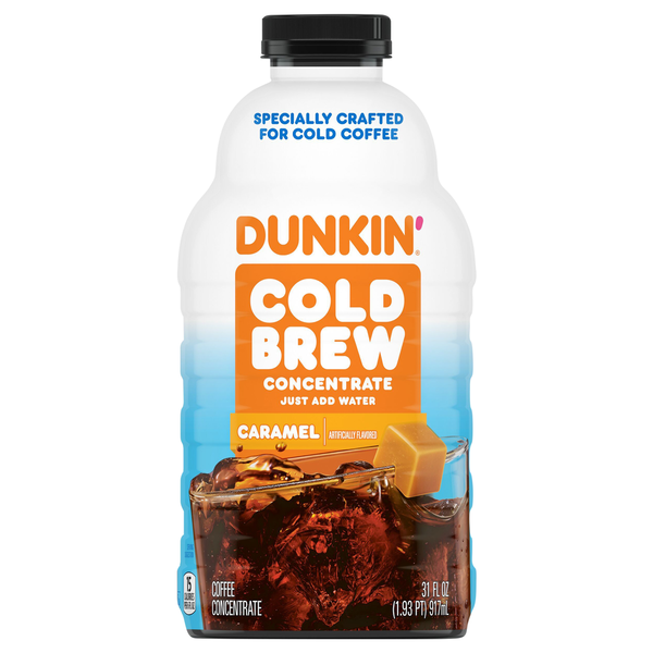 Coffee Dunkin' Coffee Concentrate, Cold Brew, Caramel hero