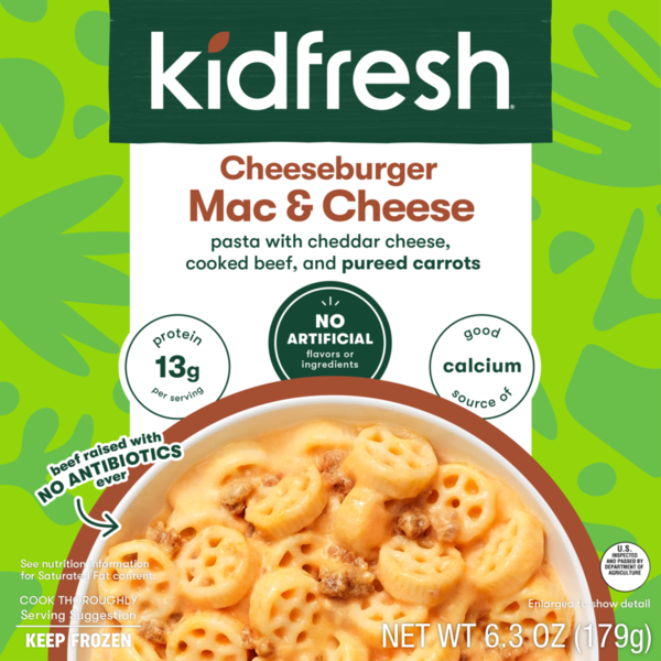 Frozen Appetizers & Sides Kidfresh Cheeseburger Mac & Cheese hero