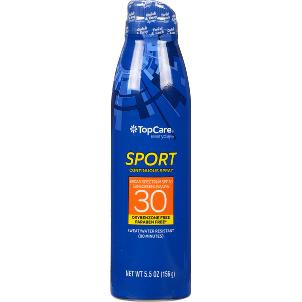 TopCare Sunscreen, Sport, Continuous Spray, Broad Spectrum SPF 30 hero