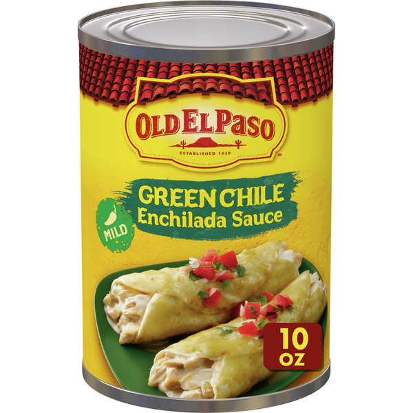 Mexican/Hispanic/Latino Foods Old El Paso Mild Green Chile Enchilada Sauce hero