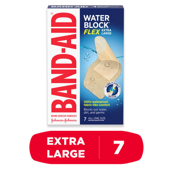 First Aid BAND-AID Water Block Flex Adhesive Bandages, Extra Large hero