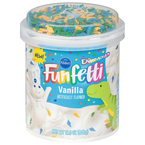 Pillsbury Funfetti Dinosaur Vanilla Frosting hero