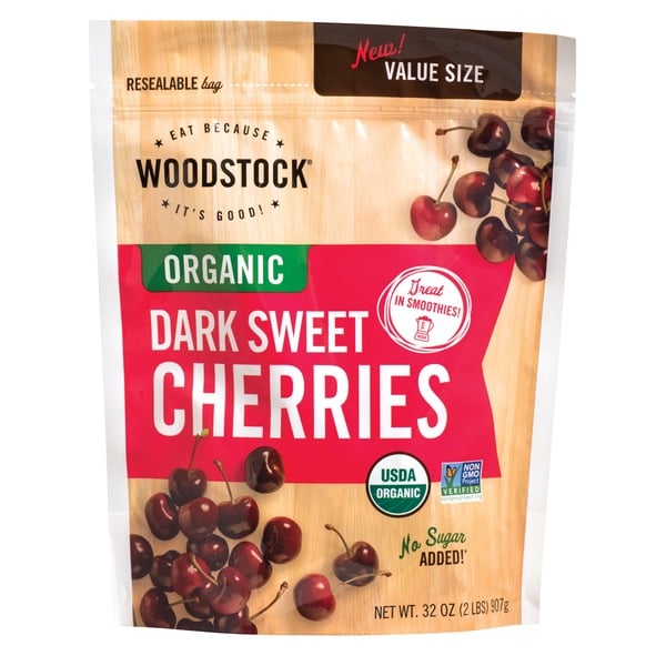 Frozen Produce WOODSTOCK Organic Dark Sweet Cherries hero