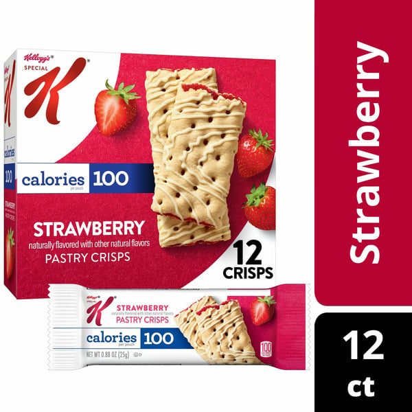 Energy & Granola Bars Kellogg’s Special K Pastry Crisps, 100 Calorie Snacks, Breakfast Bars, Strawberry hero