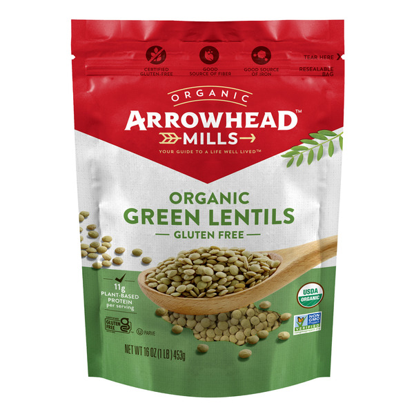 Grains, Rice & Dried Goods Arrowhead Mills Organic Green Lentils hero