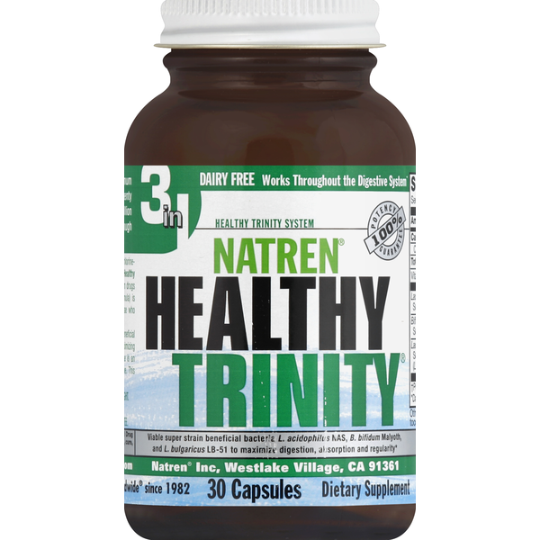 Probiotics & Digestion Natren Healthy Trinity, 3 in 1, Capsules hero