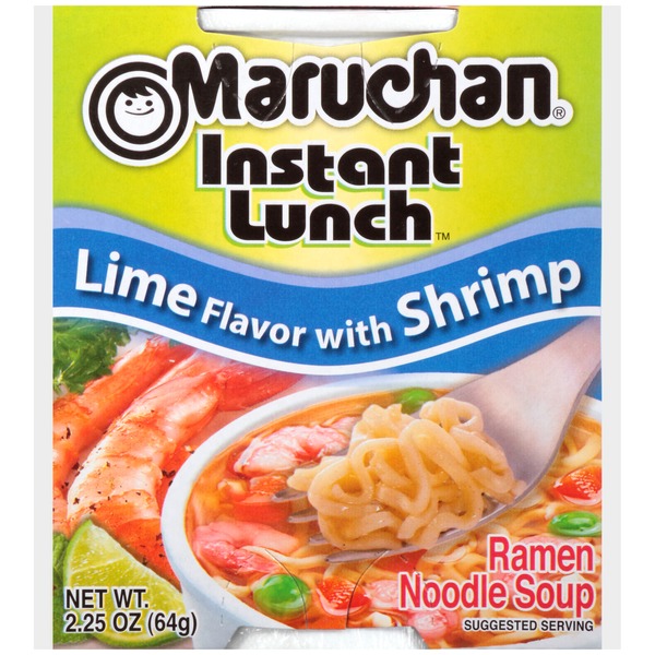 Soup, Broth & Bouillon Maruchan Instant Lunch Lime Flavor with Shrimp hero