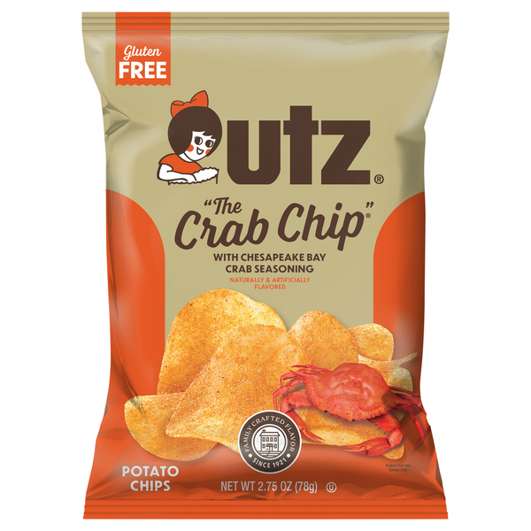 Utz Potato Chips, Gluten Free, The Crab Chip hero