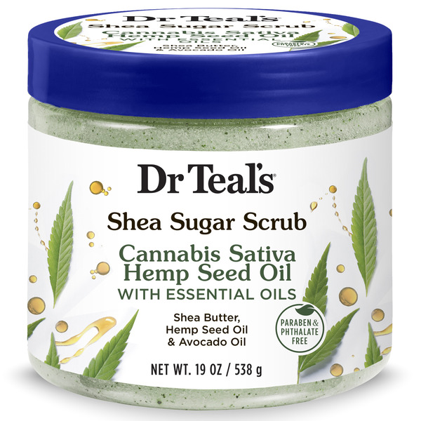 Body Lotions & Soap Dr Teal’s Cannabis Sativa Hemp Seed Oil, Shea Sugar Scrub hero