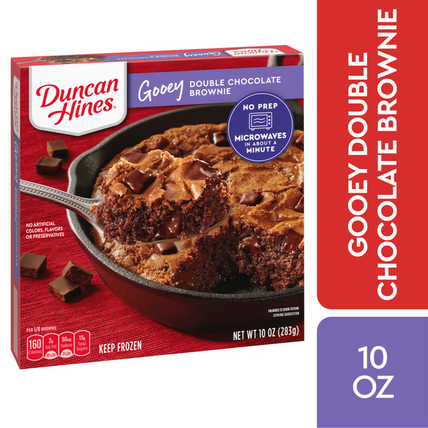 Doughs, Gelatins & Bake Mixes Duncan Hines Gooey Double Chocolate Brownie Frozen Dessert hero