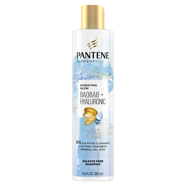 Hair Care Pantene Hydrating Glow with Baobab Essence Shampoo, Sulfate- and Silicone-free hero