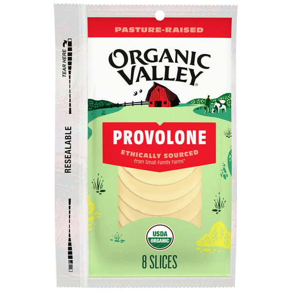 Packaged Cheese Organic Valley Sliced Provolone hero