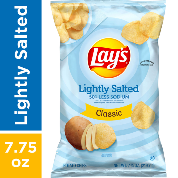 Potato Chips,Tortilla & Pretzels Lay's Classic Potato Chips, Lightly Salted hero