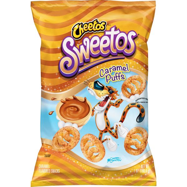 Chips & Pretzels Cheetos Puffs, Caramel hero