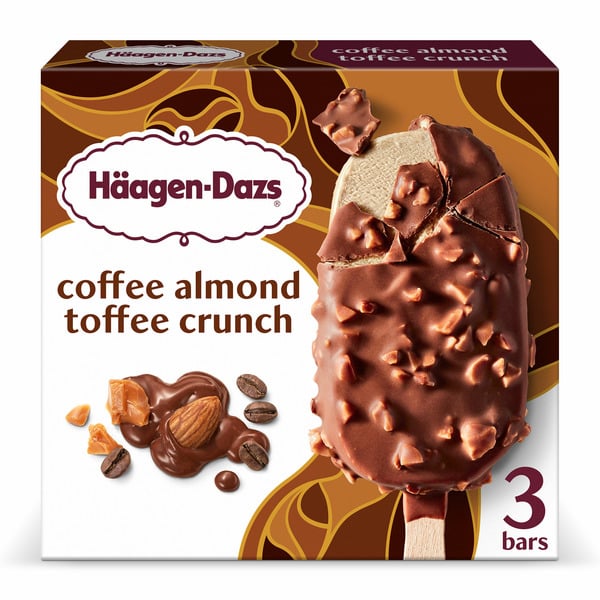 Ice Cream & Toppings Haagen-Dazs Coffee Almond Toffee Crunch Ice Cream Snack Bars hero