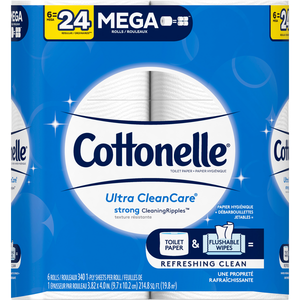 Paper Goods Cottonelle Ultra CleanCare Toilet Paper hero