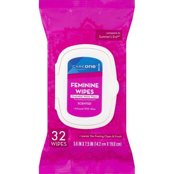 Feminine Care CareOne Feminine Wipes Scented Soothing Aloe hero