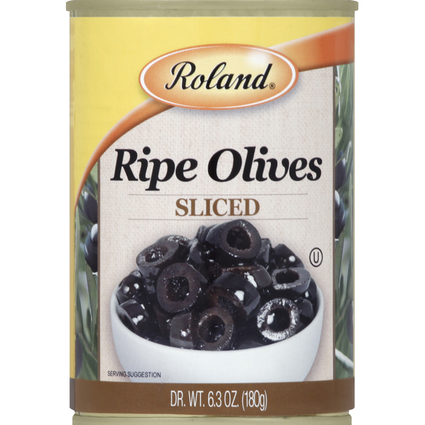 Pickled Goods & Olives Roland Foods Olives, Ripe, Sliced hero