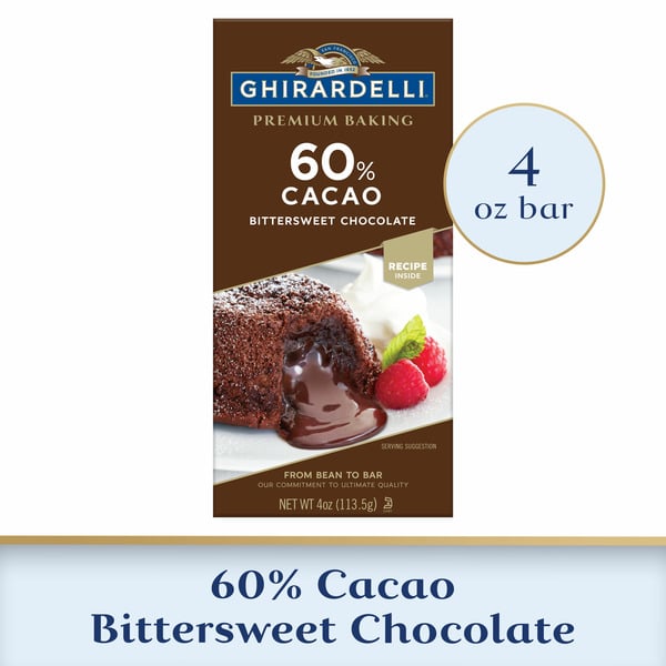 Baking Ingredients Ghirardelli Premium 60% Cacao Bittersweet Chocolate Baking Bar hero