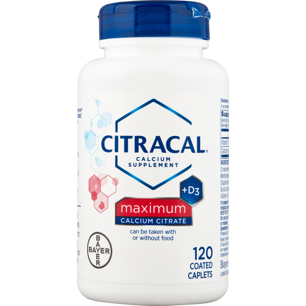 Vitamins & Supplements Citracal Calcium Citrate +D3, Maximum, Coated Caplets hero