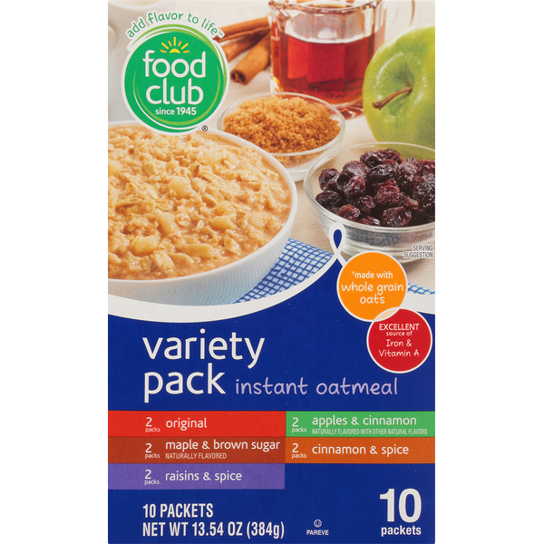 Cereal Food Club Instant Oatmeal, Variety Pack hero