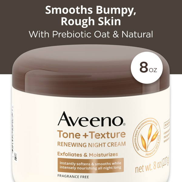 Skin Care Aveeno Tone + Texture Renewing Body Night Cream, Sensitive Skin hero