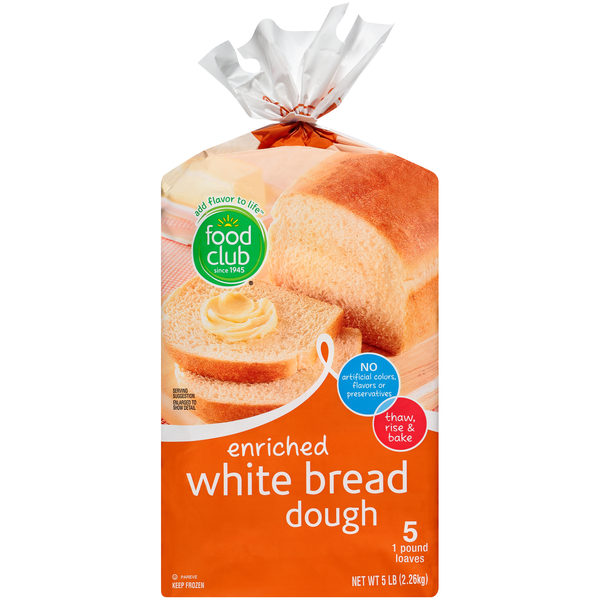 Frozen Breads & Doughs Food Club White Enriched Bread Dough hero