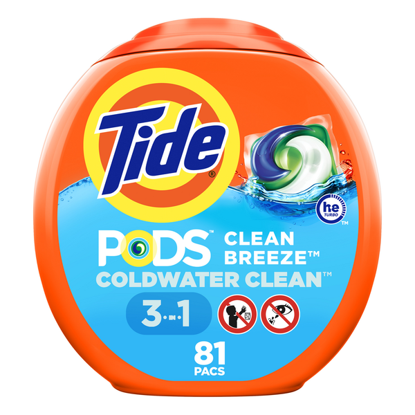 Laundry Tide PODS Liquid Laundry Detergent Pacs, Ocean Mist hero