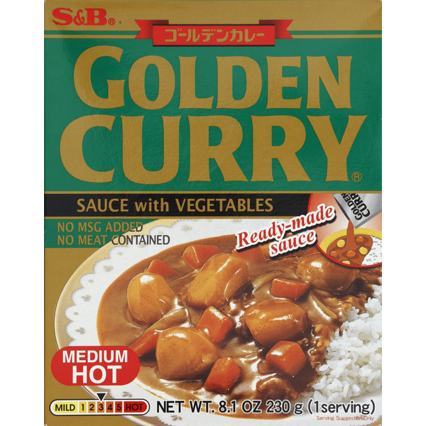 Meal & Soup Mixes S&B Foods Golden Curry Sauce with Vegetables, Medium Hot hero