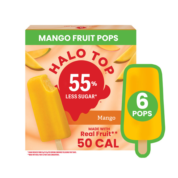 Ice Cream & Ice Halo Top Mango Fruit Pops hero