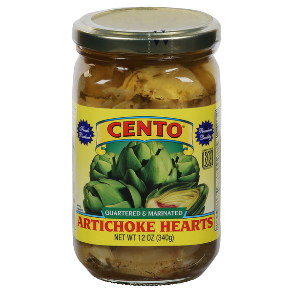 Canned & Jarred Vegetables Cento Artichoke Hearts, Quartered & Marinated hero