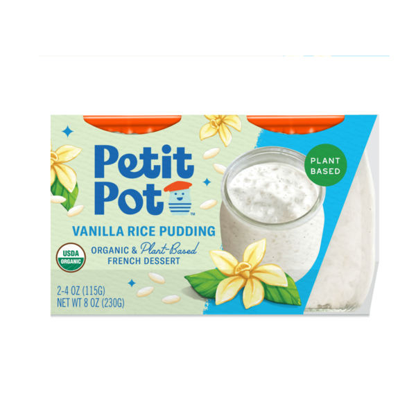 Refrigerated Pudding & Desserts Petit Pot Plant-Based Vanilla Rice Pudding, Organic Plant Based Dessert hero