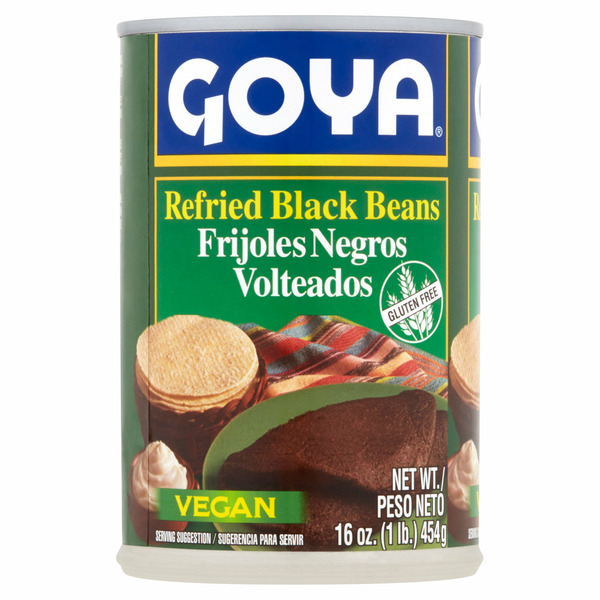 Canned Meat, Seafood & Beans Goya Vegan Refried Black Beans hero