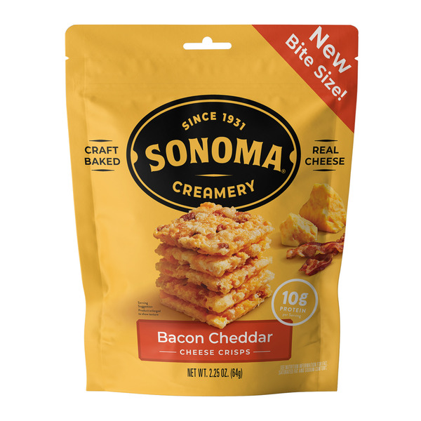 Crackers Sonoma Creamery Bacon Cheddar Cheese Crisps hero