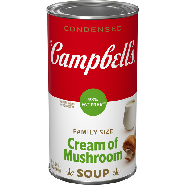 Soup, Broth & Bouillon Campbell's 98% Fat Free Cream of Mushroom Soup hero