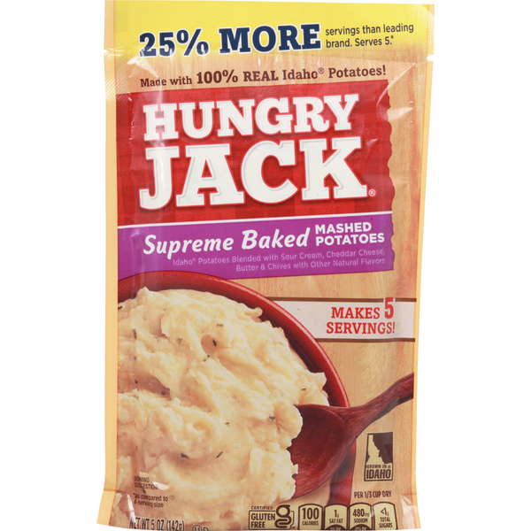 Prepared Meals Hungry Jack Mashed Potatoes, Supreme Baked hero