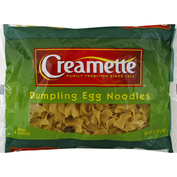 Dry Pasta Creamette Egg Noodles, Dumpling hero