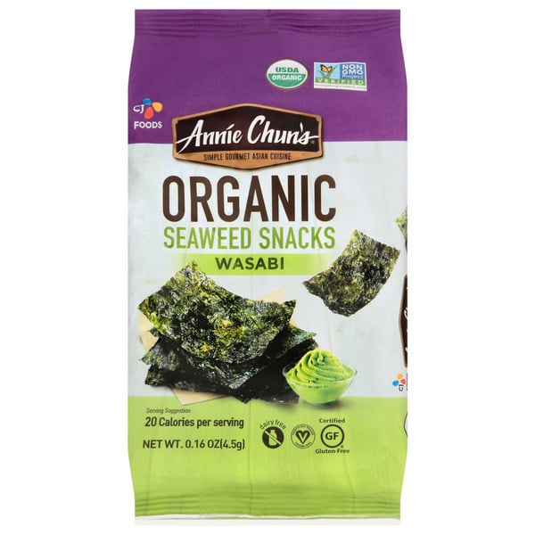 Prepared Meals Annie Chun's Organic Wasabi Seaweed Snack hero