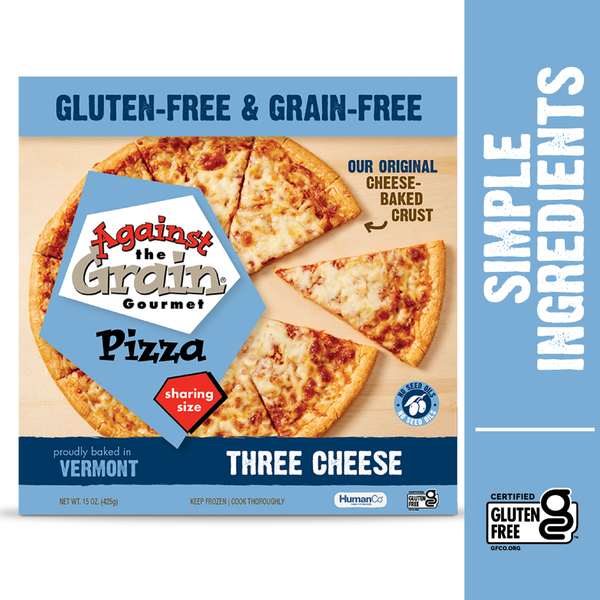 Frozen Pizza Against The Grain Gluten & Grain Free Three Cheese Pizza, Sharing Size, Nut Free hero