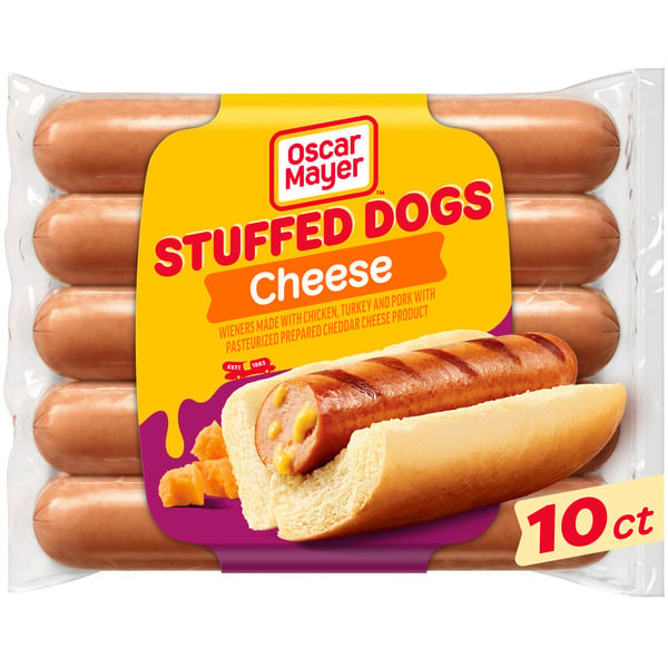 Hot Dogs, Bacon & Sausage Oscar Mayer Stuffed Cheese Hot Dogs hero