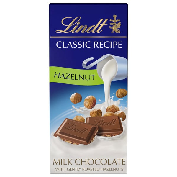 Candy & Chocolate Lindt Classic Recipe Hazelnut Milk Chocolate Candy Bar hero