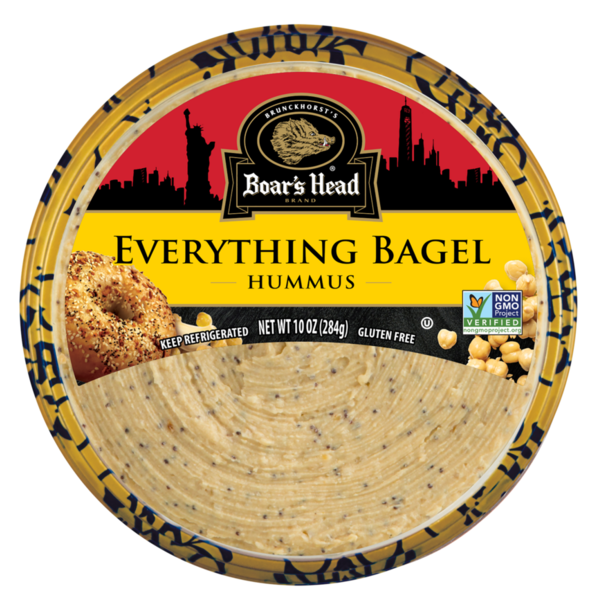 Fresh Dips & Tapenades Boar's Head Everything Bagel Hummus hero