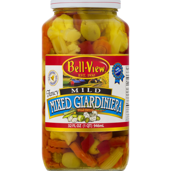 Canned & Jarred Vegetables Bell-View Mixed Giardiniera, Mild hero