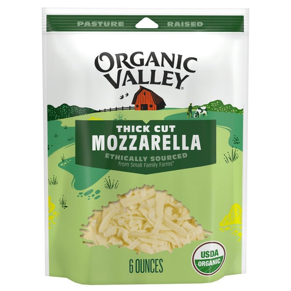 Packaged Cheese Organic Valley Organic Thick Cut Shredded Mozzarella Cheese hero