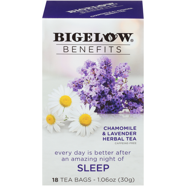 Tea Bigelow Benefits Chamomile & Lavender Herbal Tea Bags hero