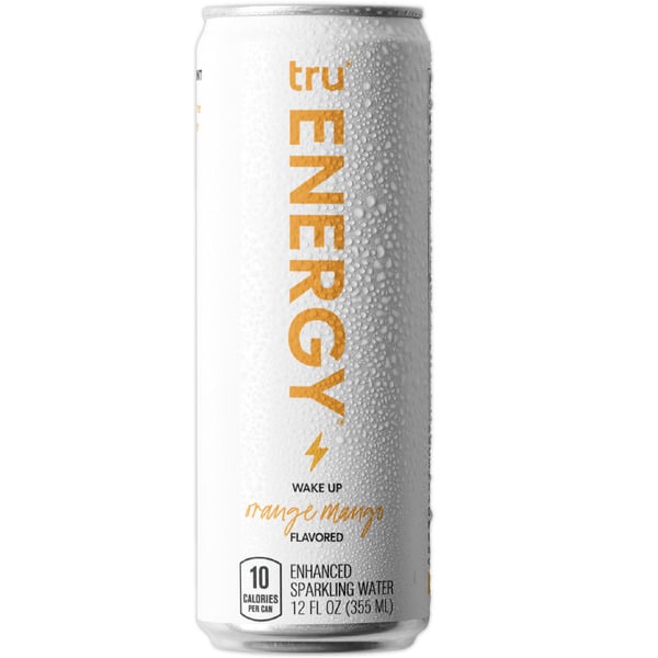 Tru Energy Seltzer, Orange Mango, Enhanced Sparkling Drink hero