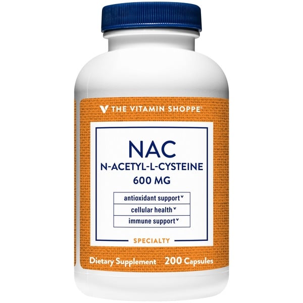 Amino Acids The Vitamin Shoppe NAC N-Acetyl-L-Cysteine 600 mg (200 Capsules) hero