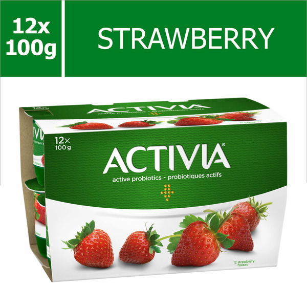 Yogurt Activia Yogurt With Probiotics, Strawberry Flavour hero